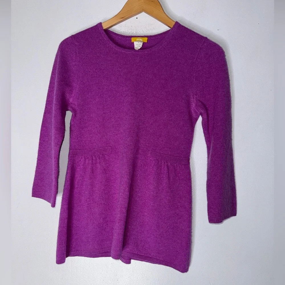 J Crew Divina Small Purple Cashmere‎ Sweater